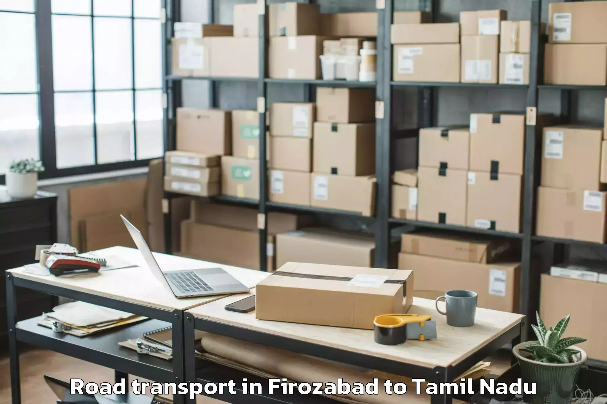 Reliable Firozabad to Perungudi Road Transport